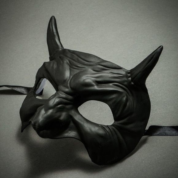 Goblin Devil Eye Mask - Black - Picture 2 of 3